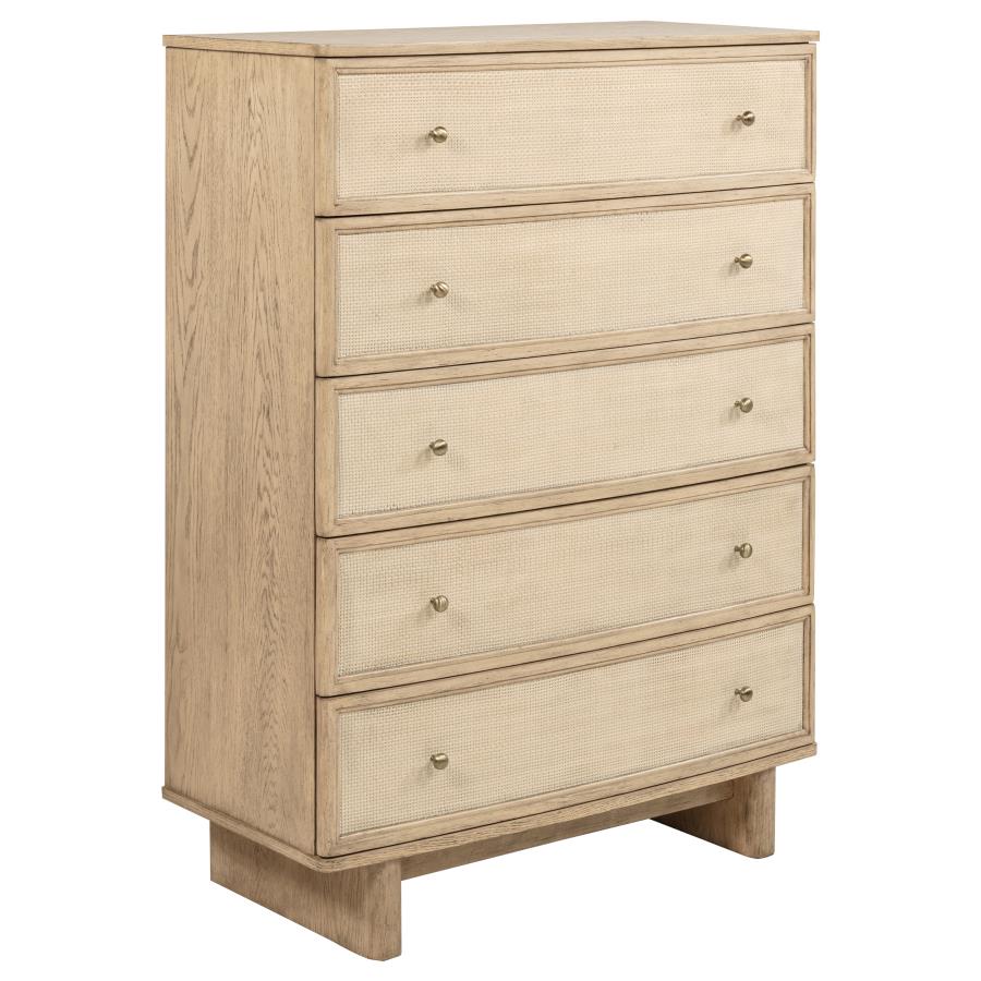 Kailani 5-piece Eastern King Bedroom Set Beige Oak-zoom-11