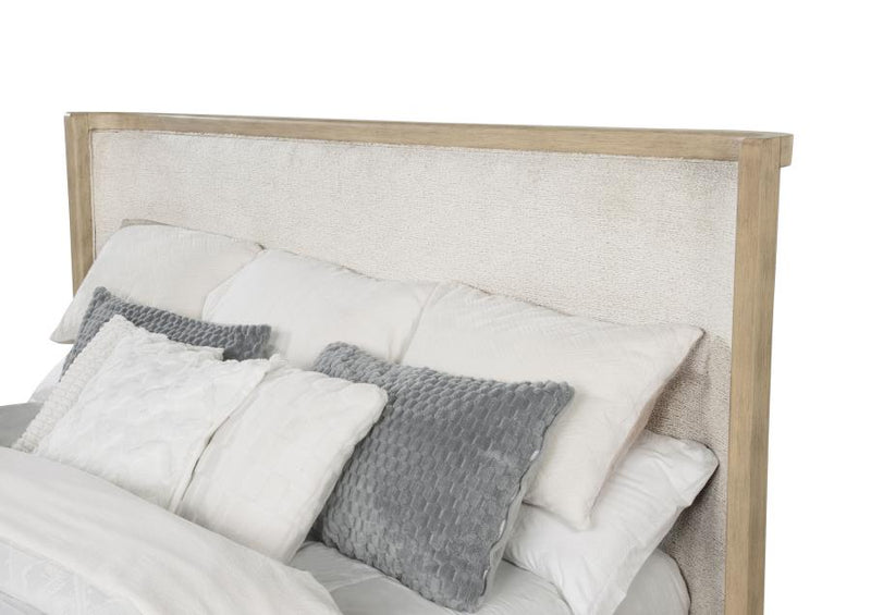 Kailani 52-inch Eastern King Wingback Bed Beige Oak-zoom-