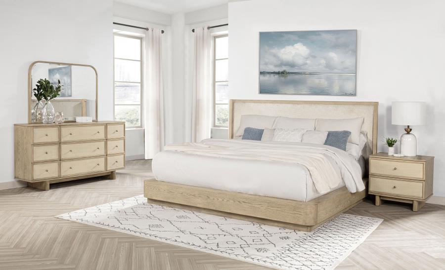 Kailani 4-piece California King Bedroom Set Beige Oak-zoom-1