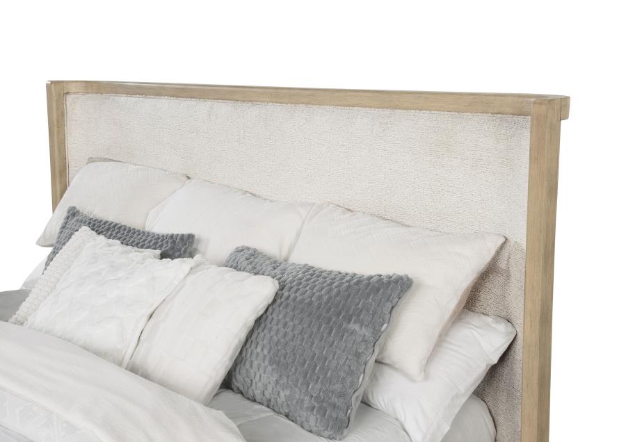 Kailani 52-inch California King Wingback Bed Beige Oak-5