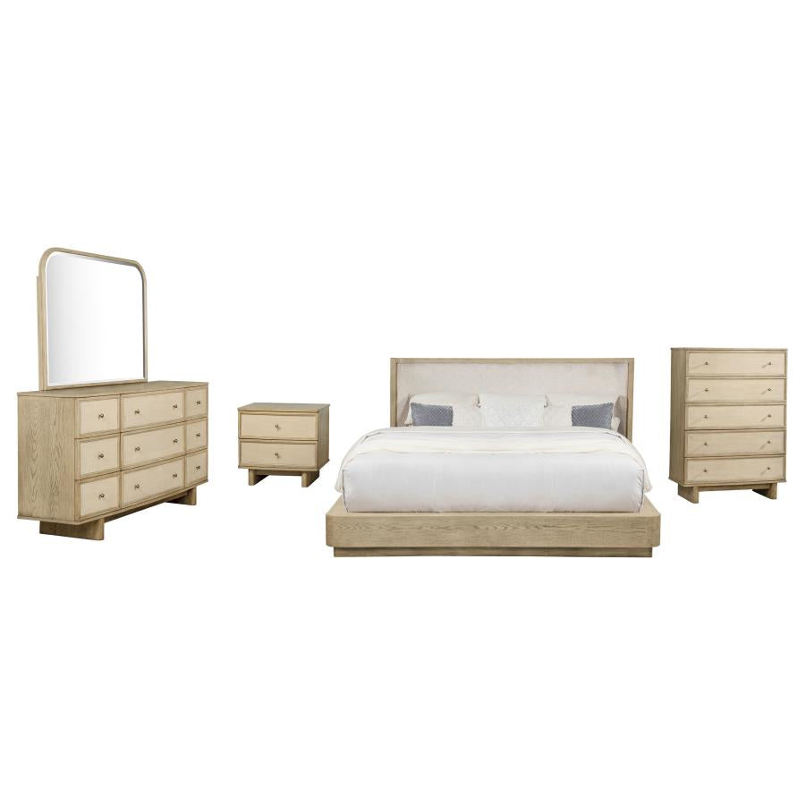 Kailani 5-piece Queen Bedroom Set Beige Oak-2