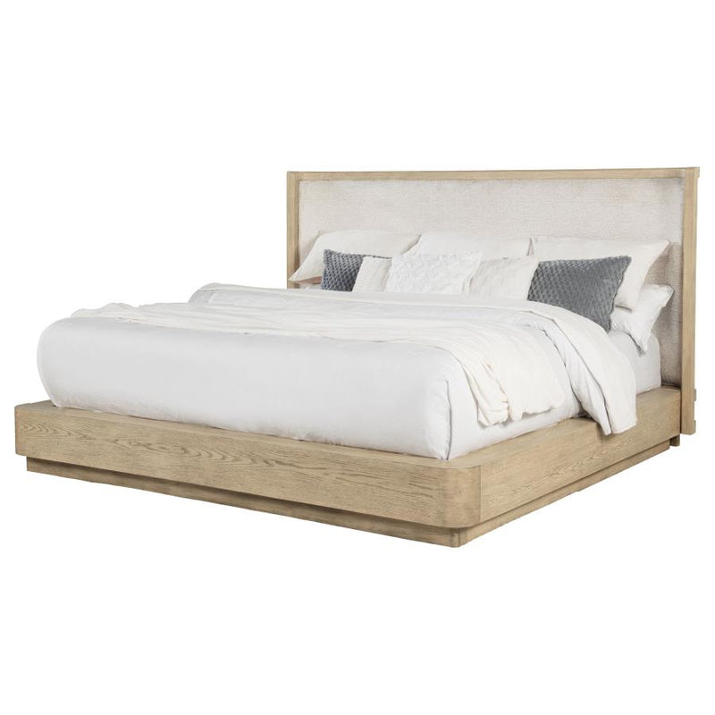Kailani 52-inch Queen Wingback Bed Beige Oak-zoom-