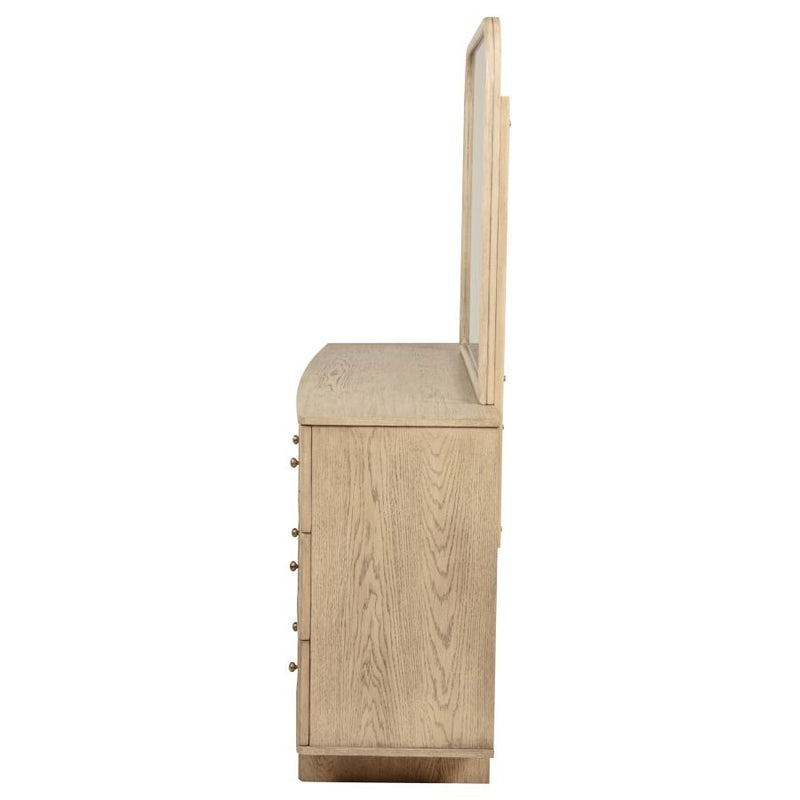 Kailani 9-drawer Dresser and Mirror Beige Oak-zoom-