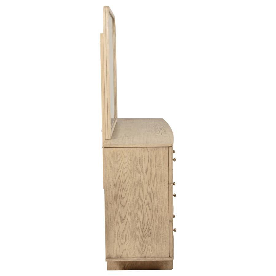 Kailani 9-drawer Dresser and Mirror Beige Oak-9