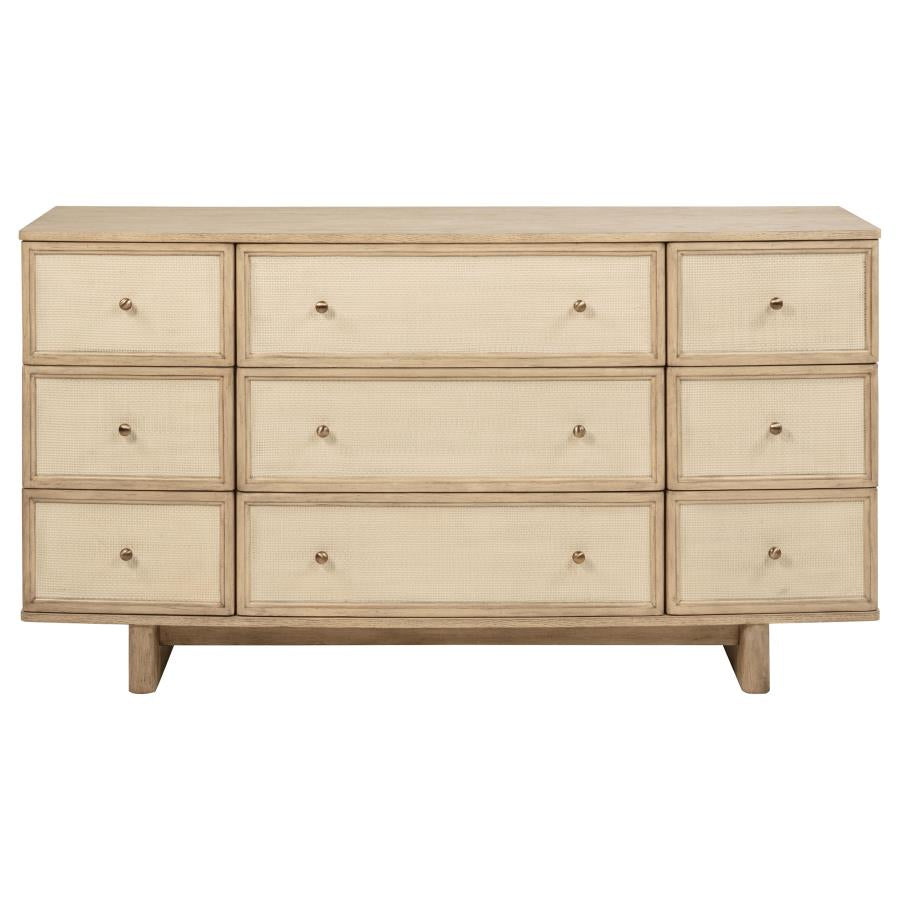 Kailani 9-drawer Dresser Cabinet Beige Oak-3