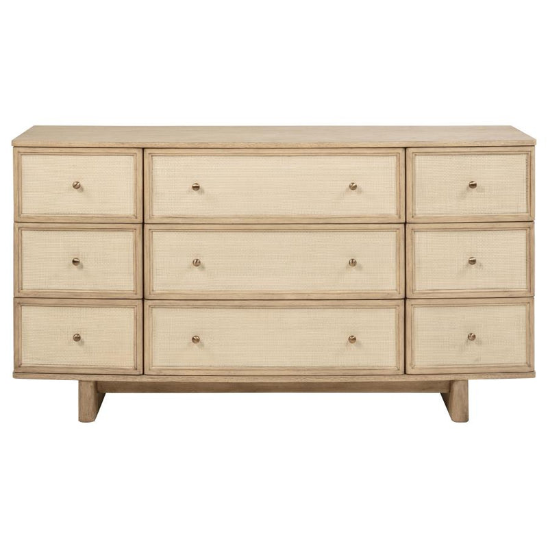 Kailani 9-drawer Dresser Cabinet Beige Oak-zoom-