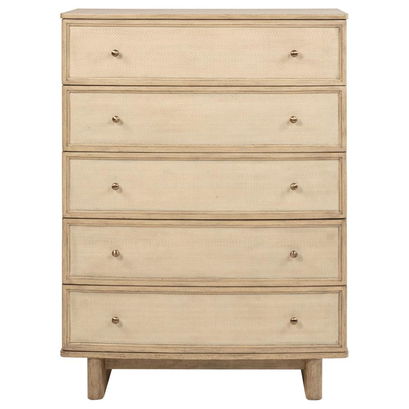 Kailani 5-drawer Bedroom Chest of Drawers Beige Oak-zoom-