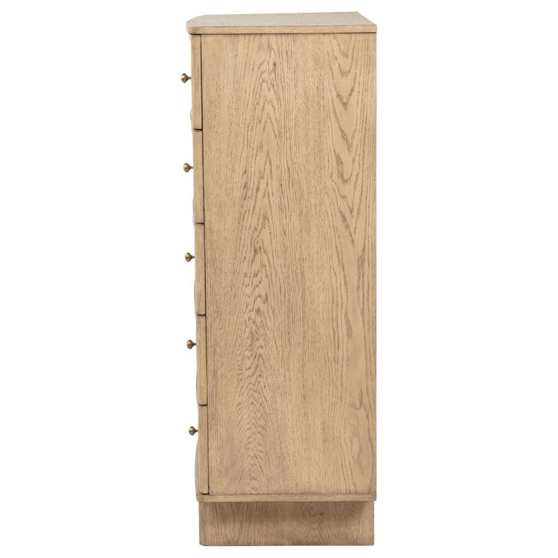Kailani 5-drawer Bedroom Chest of Drawers Beige Oak-zoom-