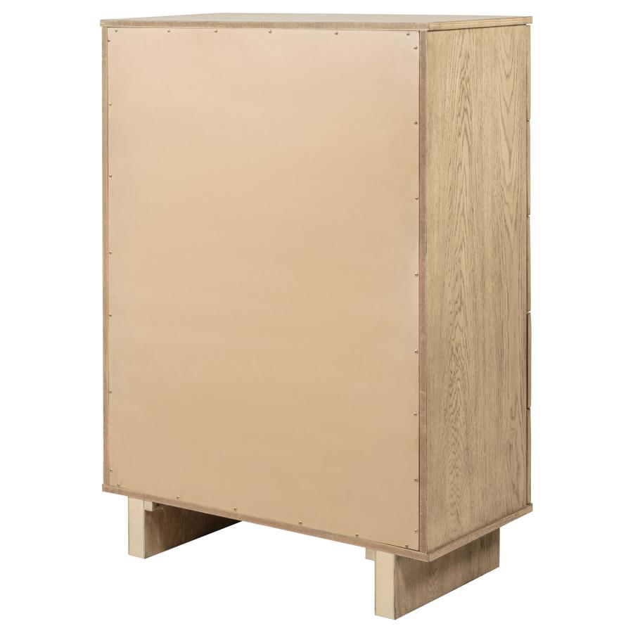 Kailani 5-drawer Bedroom Chest of Drawers Beige Oak-zoom-8