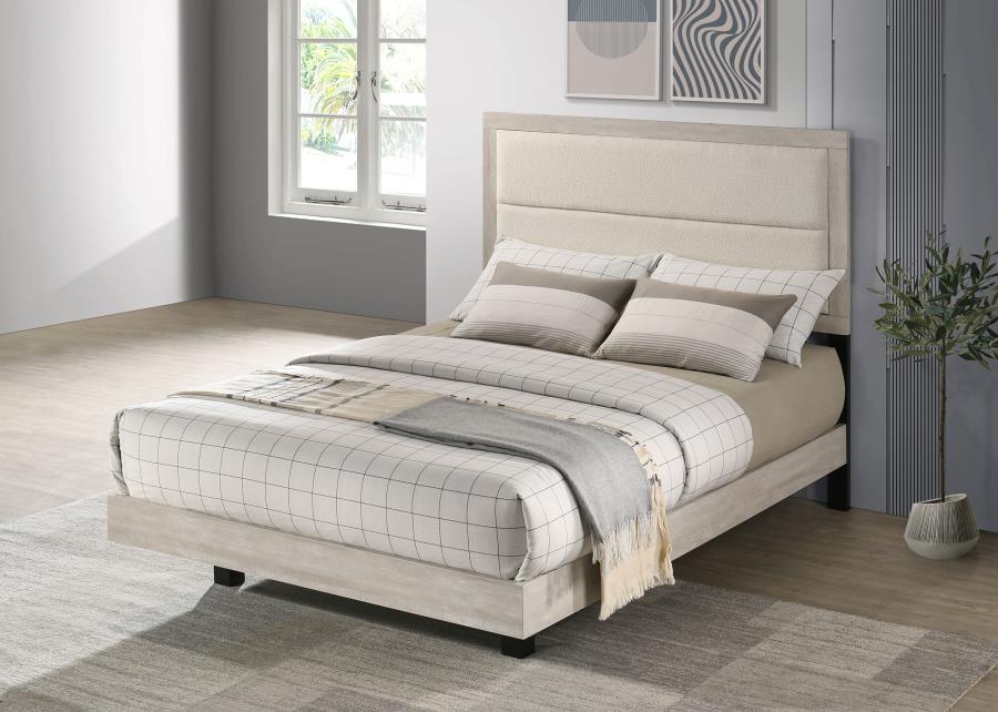 Trenton 54-inch Wood Full Panel Bed Rustic Cream-2