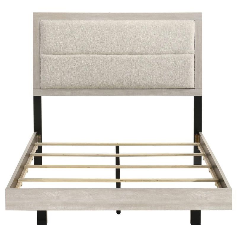 Trenton 54-inch Wood Full Panel Bed Rustic Cream-zoom-