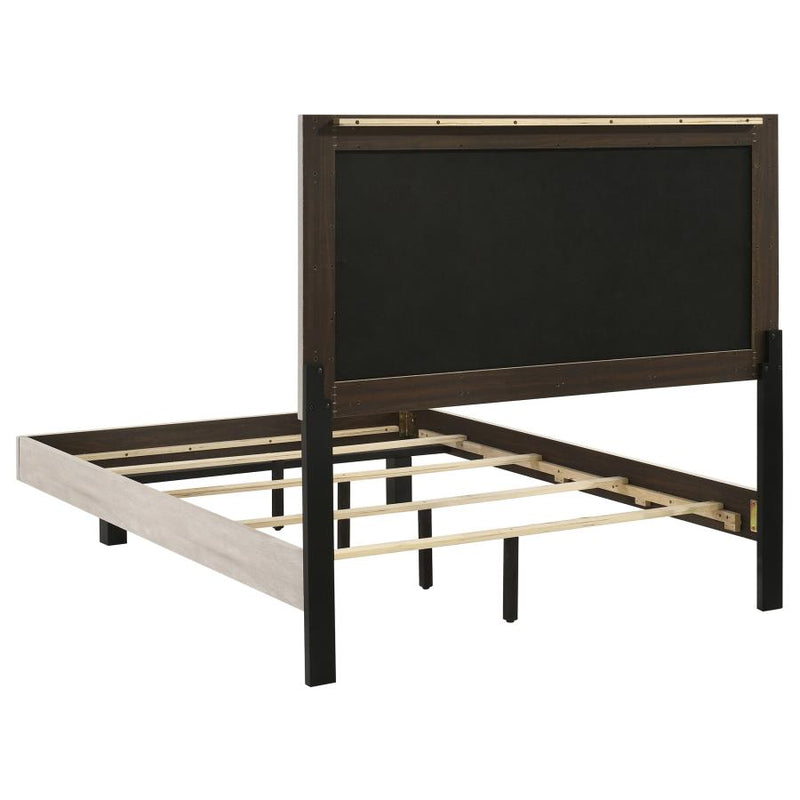 Trenton 54-inch Wood Full Panel Bed Rustic Cream-zoom-