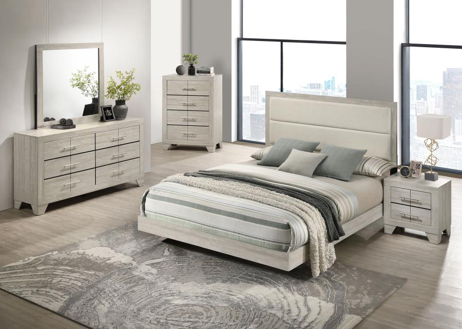 Trenton 5-piece Eastern King Bedroom Set Rustic Cream-1
