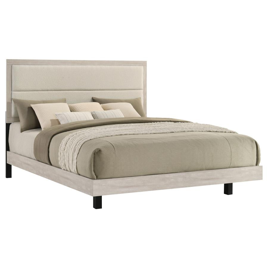 Trenton 54-inch Wood Eastern King Panel Bed Rustic Cream-zoom-3