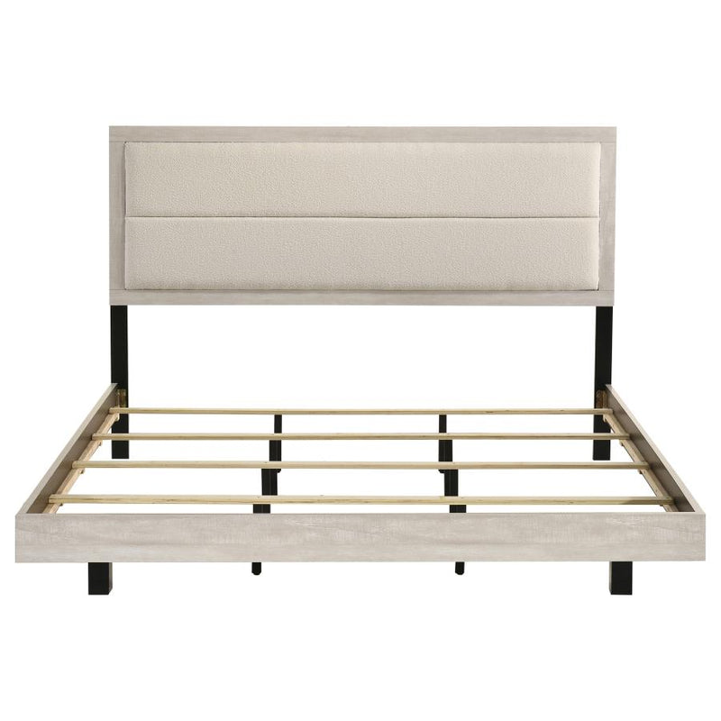 Trenton 54-inch Wood Eastern King Panel Bed Rustic Cream-zoom-