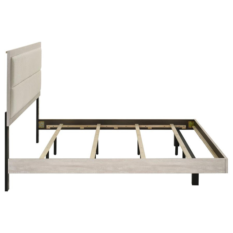 Trenton 54-inch Wood Eastern King Panel Bed Rustic Cream-zoom-