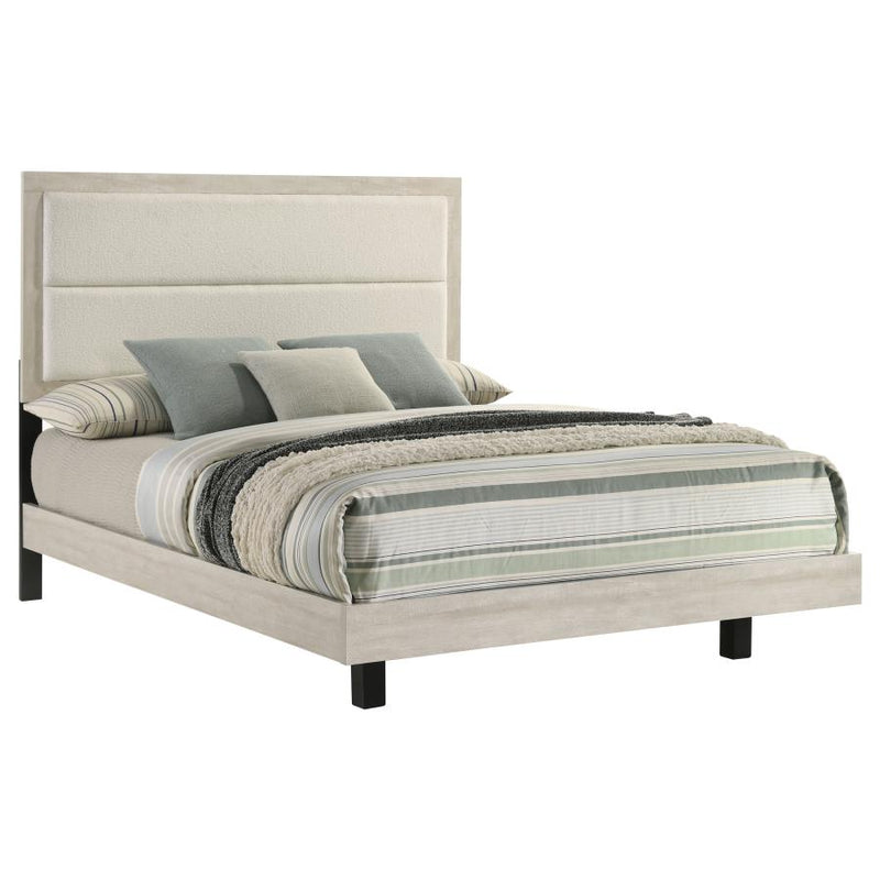 Trenton 54-inch Wood Queen Panel Bed Rustic Cream-zoom-