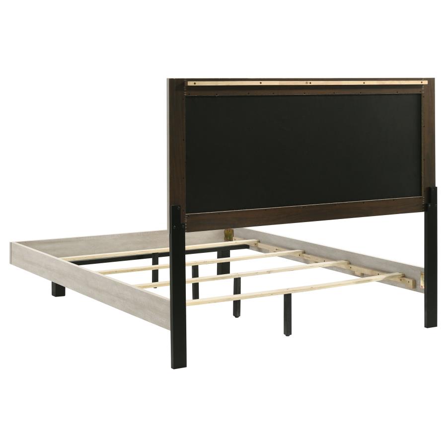Trenton 54-inch Wood Queen Panel Bed Rustic Cream-4
