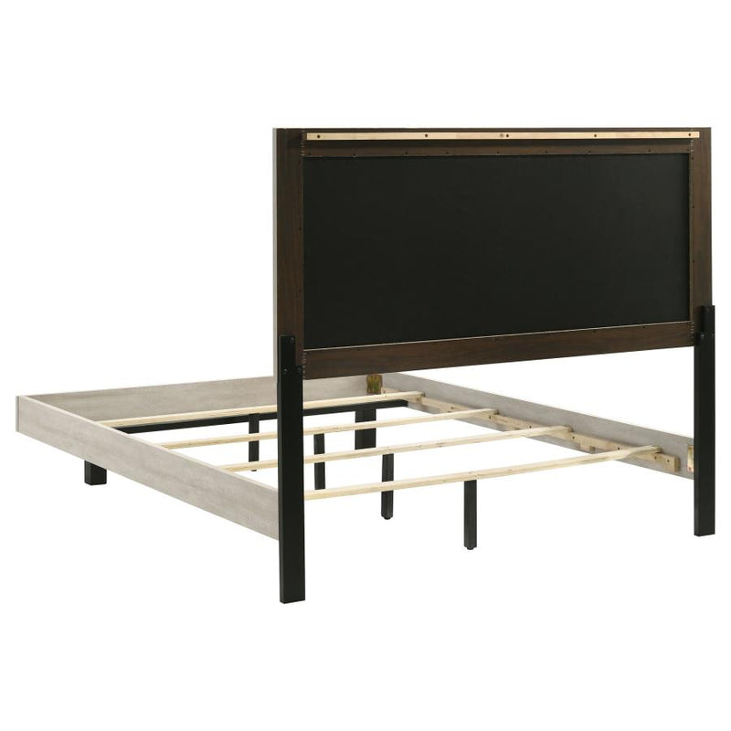Trenton 54-inch Wood Queen Panel Bed Rustic Cream-zoom-