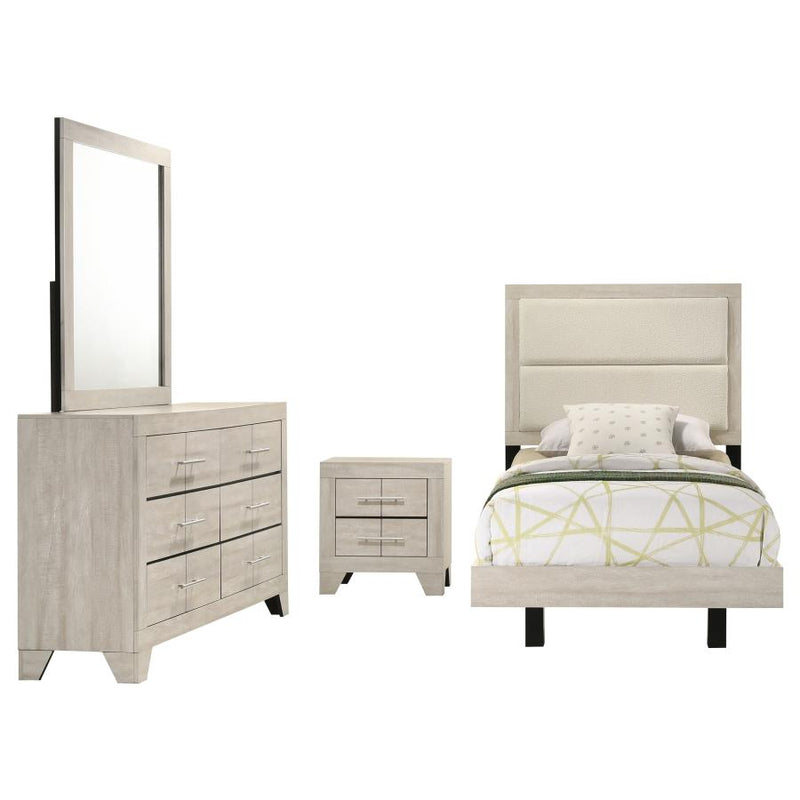 Trenton 4-piece Twin Bedroom Set Rustic Cream-zoom-