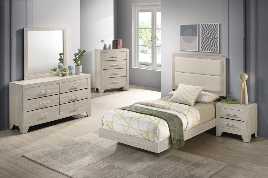 Trenton 5-piece Twin Bedroom Set Rustic Cream-zoom-1