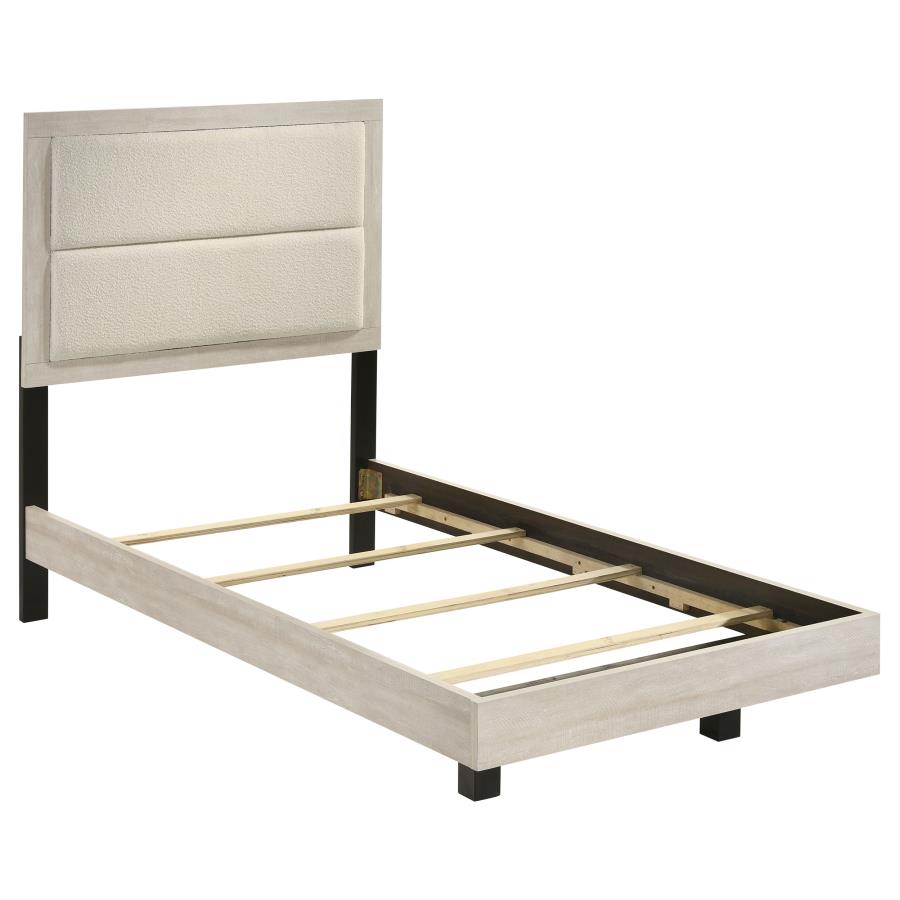 Trenton 54-inch Wood Twin Panel Bed Rustic Cream-1