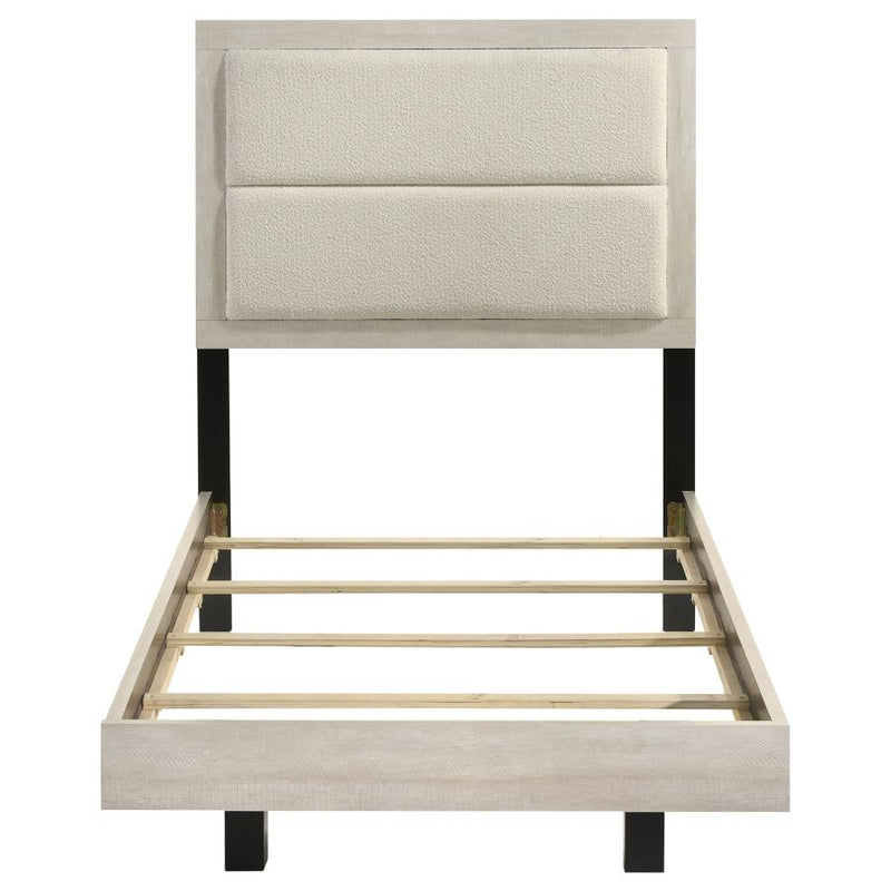 Trenton 54-inch Wood Twin Panel Bed Rustic Cream-zoom-