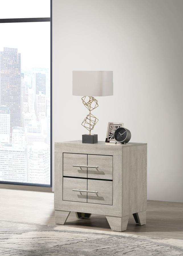 Trenton 2-drawer Nightstand Bedside Table Rustic Cream-zoom-