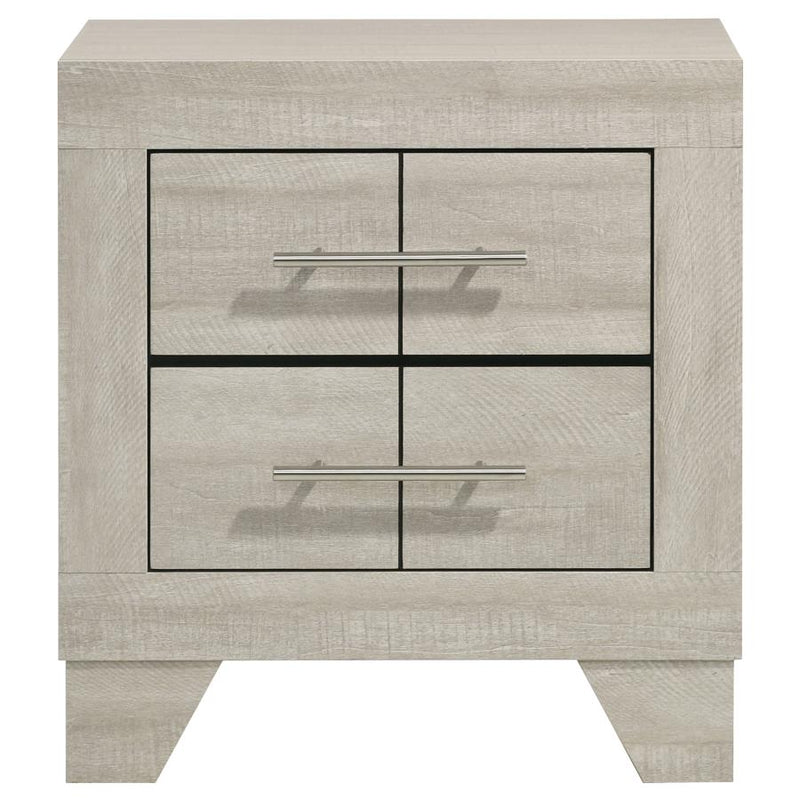 Trenton 2-drawer Nightstand Bedside Table Rustic Cream-zoom-