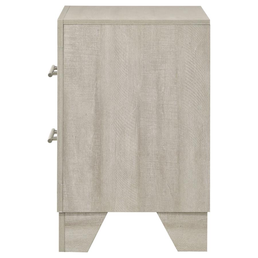 Trenton 2-drawer Nightstand Bedside Table Rustic Cream-zoom-5