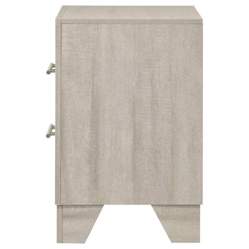 Trenton 2-drawer Nightstand Bedside Table Rustic Cream-zoom-
