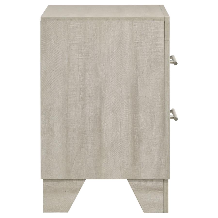 Trenton 2-drawer Nightstand Bedside Table Rustic Cream-9