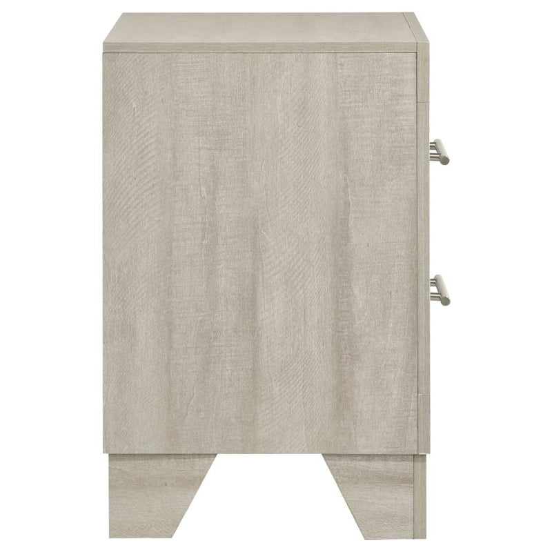 Trenton 2-drawer Nightstand Bedside Table Rustic Cream-zoom-