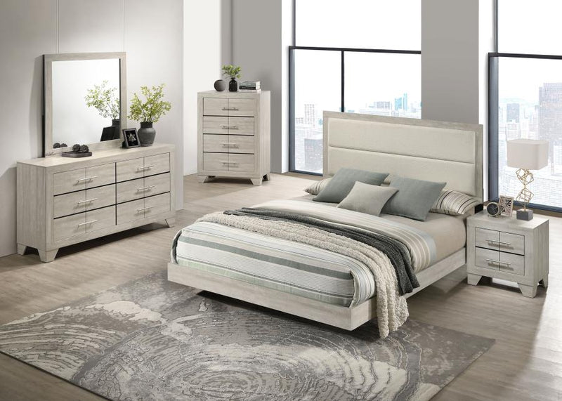Trenton 2-drawer Nightstand Bedside Table Rustic Cream-zoom-