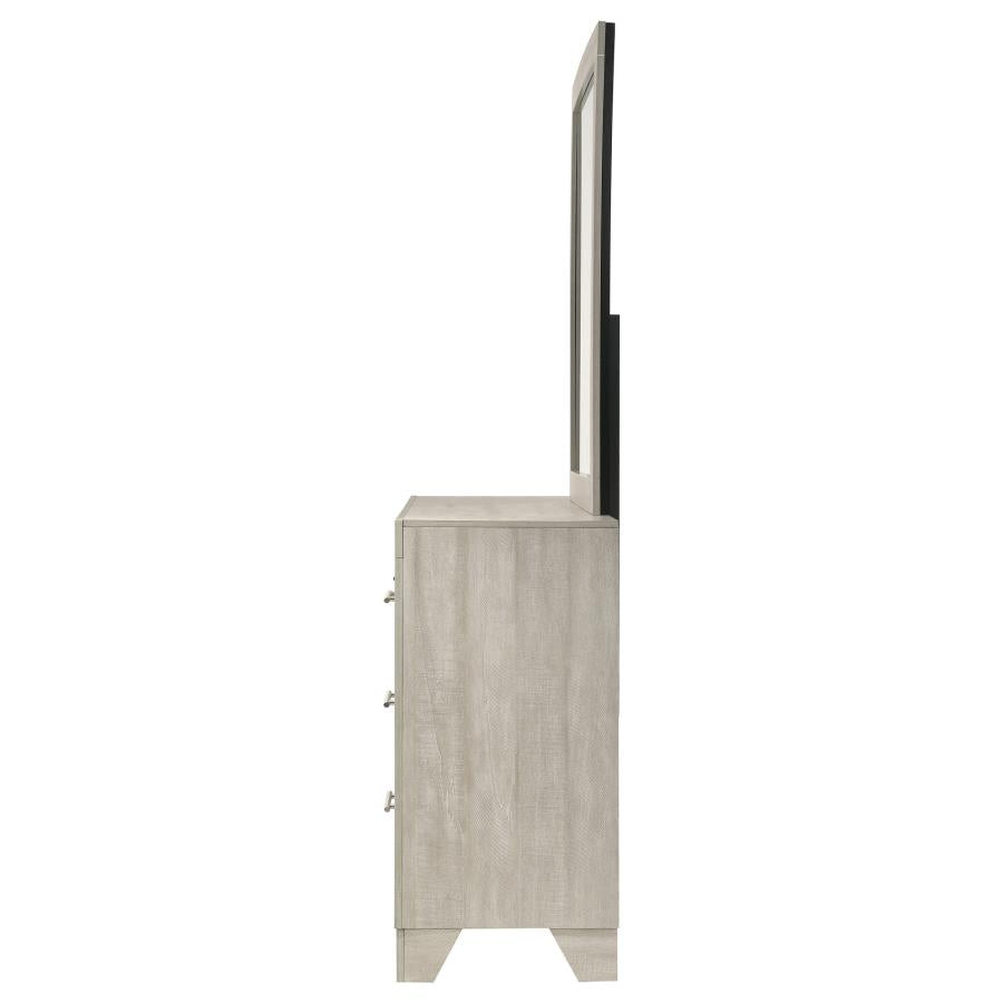 Trenton 6-drawer Bedroom Dresser With Mirror Rustic Cream-zoom-5