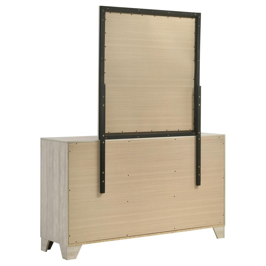 Trenton 6-drawer Bedroom Dresser With Mirror Rustic Cream-6