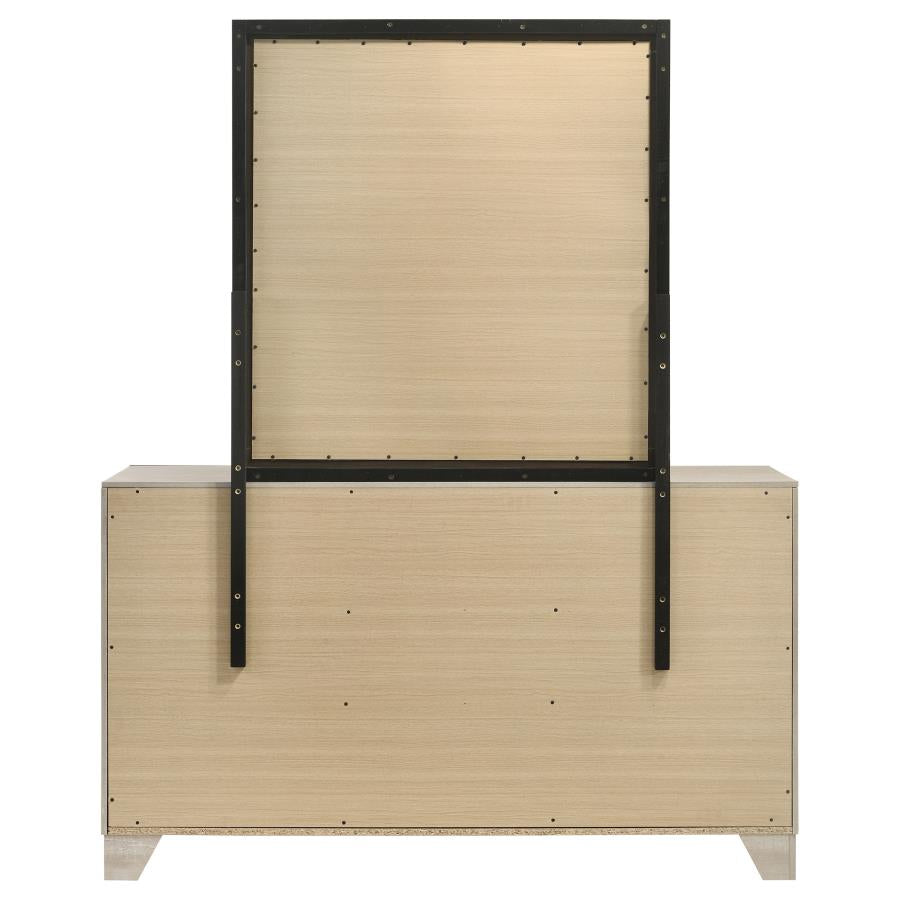 Trenton 6-drawer Bedroom Dresser With Mirror Rustic Cream-7