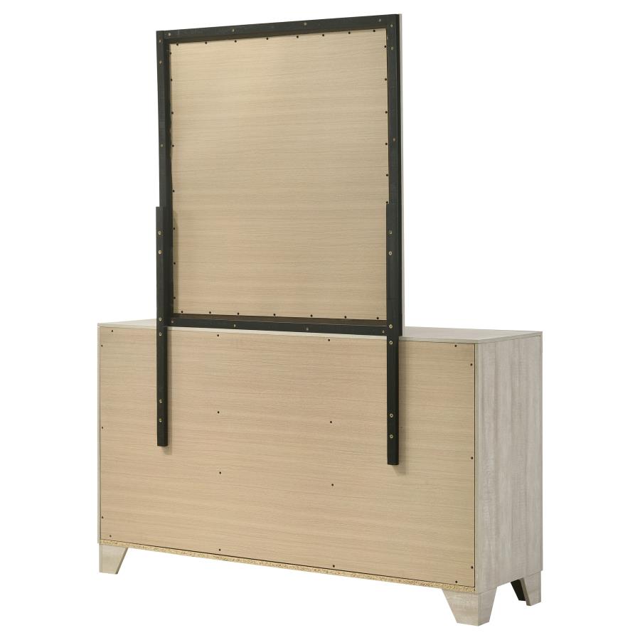 Trenton 6-drawer Bedroom Dresser With Mirror Rustic Cream-8