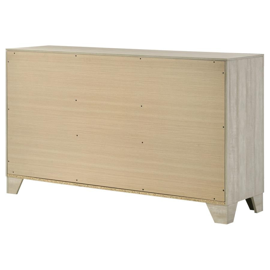 Trenton 6-drawer Bedroom Dresser Rustic Cream-8
