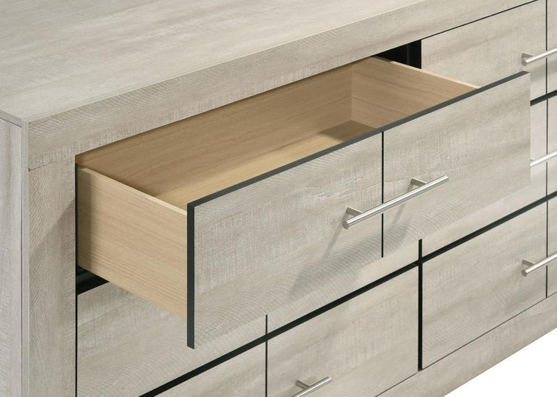 Trenton 6-drawer Bedroom Dresser Rustic Cream-zoom-