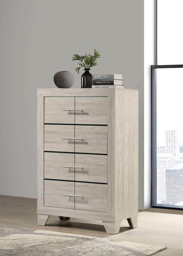 Trenton 4-drawer Bedroom Chest of Drawers Rustic Cream-zoom-