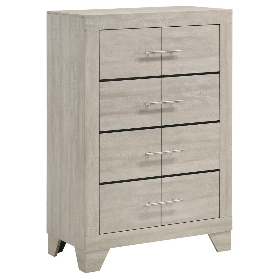 Trenton 4-drawer Bedroom Chest of Drawers Rustic Cream-1
