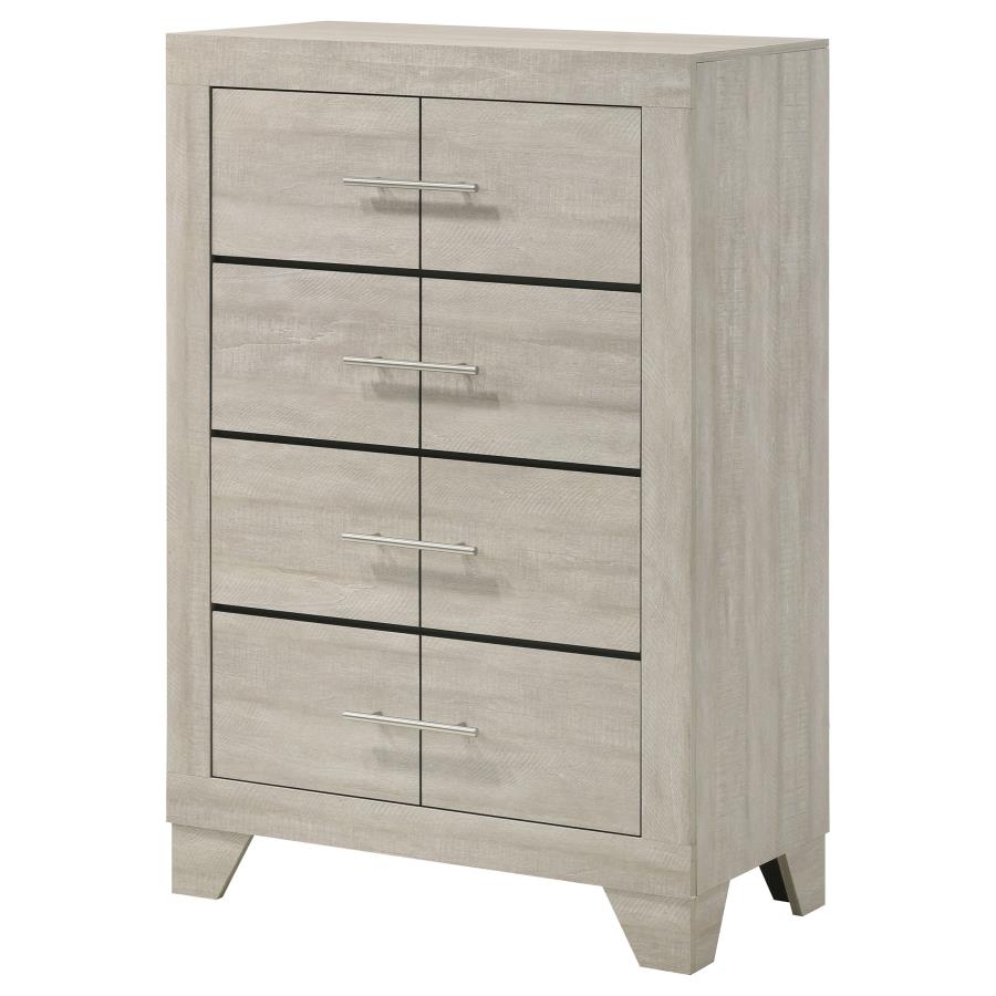 Trenton 4-drawer Bedroom Chest of Drawers Rustic Cream-zoom-4