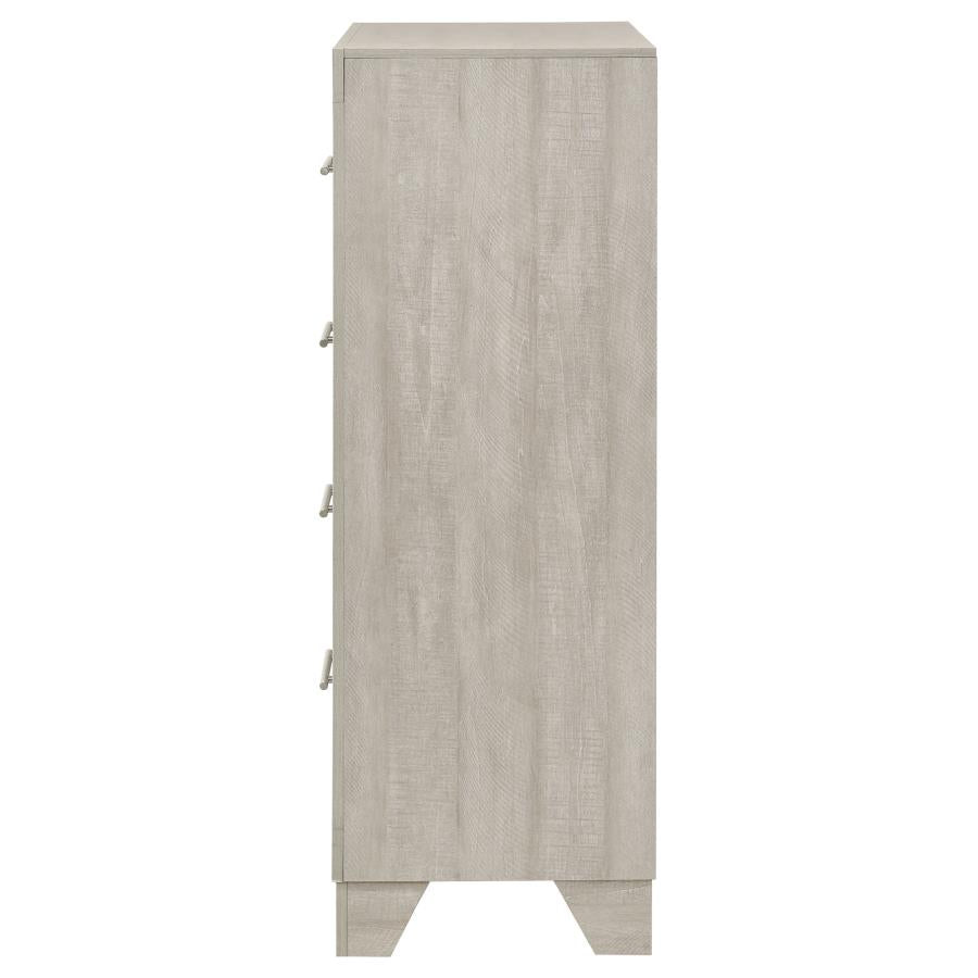 Trenton 4-drawer Bedroom Chest of Drawers Rustic Cream-zoom-5