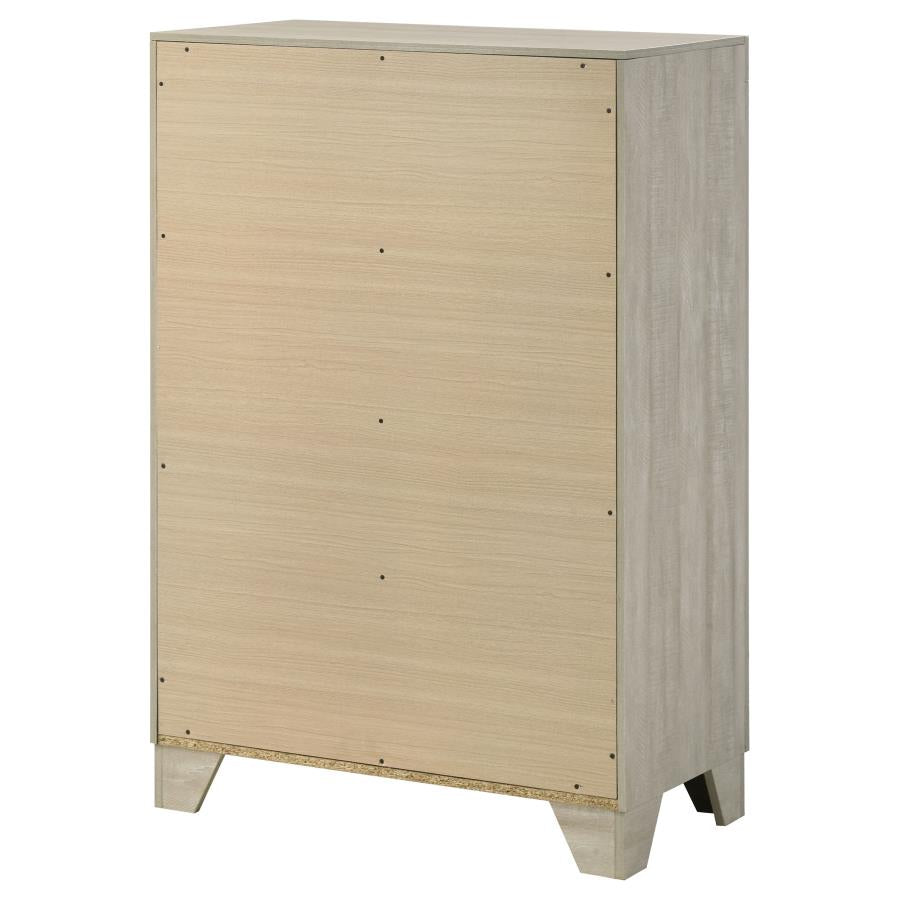 Trenton 4-drawer Bedroom Chest of Drawers Rustic Cream-8