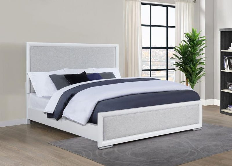 Gracemont 57-inch Eastern King Panel Bed Grey and White-zoom-