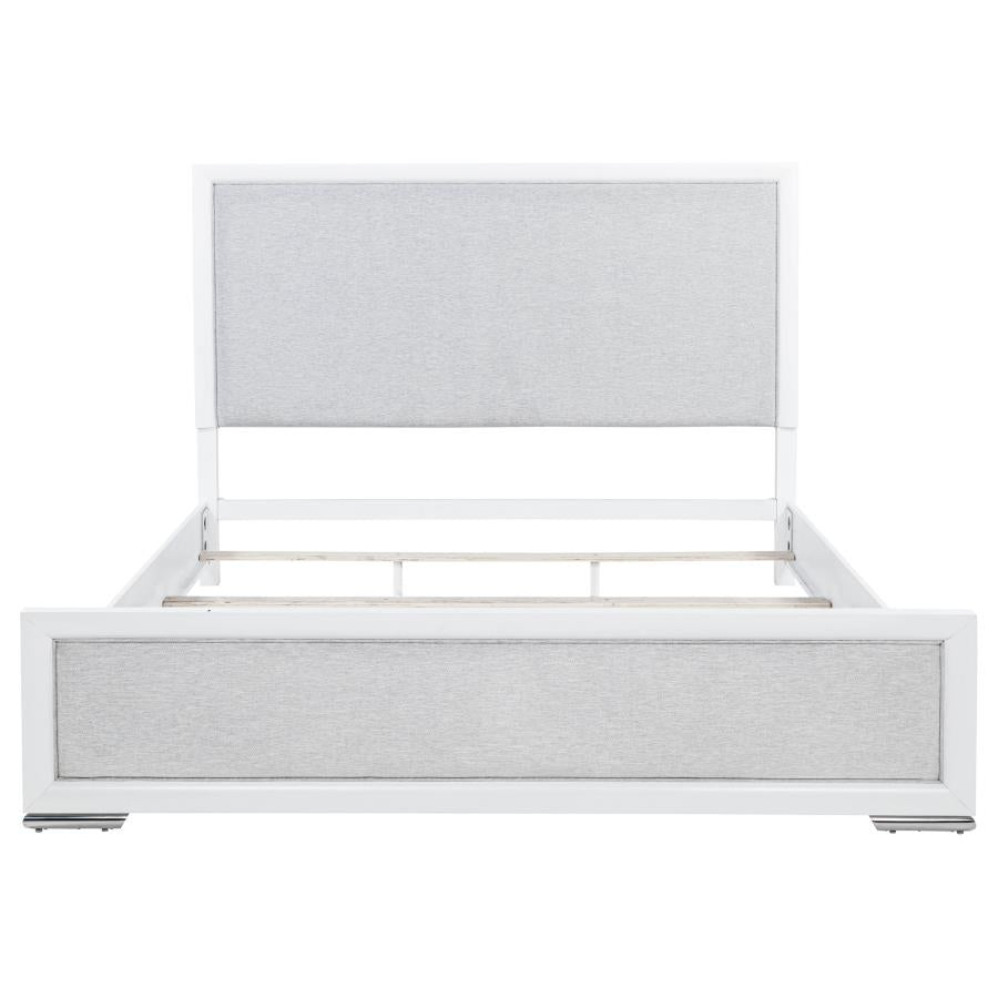 Gracemont 57-inch Eastern King Panel Bed Grey and White-4