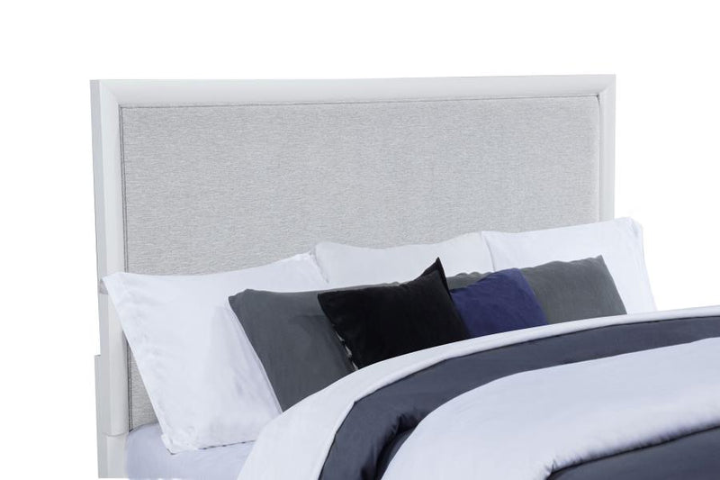 Gracemont 57-inch Eastern King Panel Bed Grey and White-zoom-
