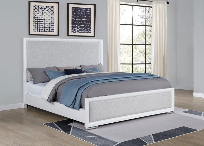 Gracemont 57-inch California King Panel Bed Grey and White-zoom-