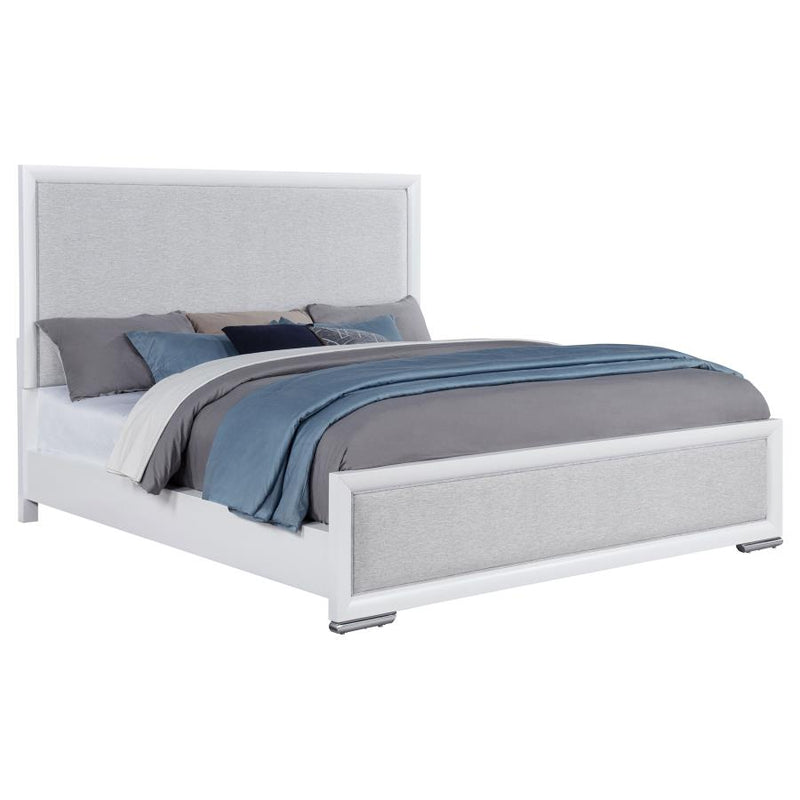 Gracemont 57-inch California King Panel Bed Grey and White-zoom-